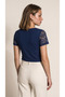 Women's Short Sleeve V-Neck Blouse, Pack of Lace Viscose - 6