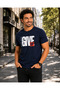 Never Give up Premium Unisex T-Shirt 100% Cotton Modern Navy Blue T-Shirt - 4