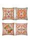 Ethnic Artistic Flowers Patterned 4-Piece Throw Pillow Cover Set - 3