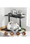 2 Tier Black Under Sink Organizer with Sliding Drawer,Height-Adjustable | Multi-Purpose and Durable - 4