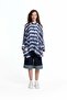 Blue and White Striped Oversize Shirt 19210 - 4
