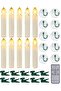 شموع LED للنوافذ مع جهاز تحكم عن بعد ومؤقت، تعمل بالبطارية، بدون لهب، ضوء أبيض دافئ وامض