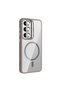 Galaxy S24 Case with Camera Stand, Magsafe Compatible, Transparent Back, Silicone - 4