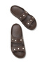 Elara Clara Women's Slippers 001231 Dark Brown - 3
