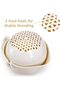 2-1 Kitchen Colander, Rotating Washing Basket with Handle, Double Drain Strainer Bowl, for W - 2