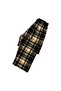 Father-Son Boy's Beige Plaid Patterned Winter Crew Neck Pajama Set Cotton Flexible Milan Fabric - 6