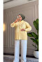 6470 - Stylish Comfortable Skirt and Sleeve Cuff Pattern Detailed Woven Soft Fabric Women's Poplin Shirt - 2