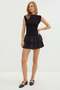 Layered Skirt Boat Neck Mini Dress - 5
