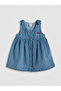 Trendlucky Embroidered Baby Girl Jean Dress with Difference in Color - 2