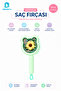 Children's Hair Brush 20 cm Floral Beaded Detangling Comb