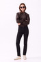 Bomber Coated Pilot Zippered Double-Pocket Ribbed Light Brown Leather Jacket - 2