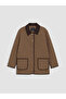 Lcw Grace Brown Velvet Shirt Collar Quilted Women's Coat - 4