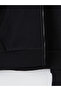 Black Hooded Thick Girls' Zippered Sweatshirt - 5