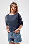 Stone Detailed Lycra Wide Collar Stylish Bodysuit - 3