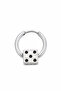 Unisex Silver Color Steel Dice Figured Hoop Earrings 1 Piece - 3