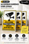 A4 Security Camera Warning Sign Pvc Laminated Workplace Camera Recording Warning Sign 3 Pieces (3 Pcs)