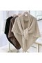 Women's triangle buckle scarf knitted retro vest shawl travel. - 2