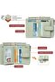 Women's small RFID wallet light green zippered. - 2