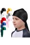 Silk hip-hop cap 2pc grey unisex pirate breathable knit. - 3