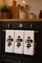 Spring 3-Piece Embroidered Gift Dowry Set 100% Cotton Kitchen Towel Set Boxed 30X50 cm - 3