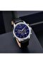 Men's Stainless Steel Watch, Black Leather Band | Trn-43db - 6