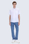 White Comfort Fit Button-Down Collar Short Sleeve Cotton Linen Blend Shirt - 2
