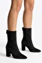 Daisy Women's Suede Boots - Pointed Toe Thick Heeled Boots with Back Zipper - 7