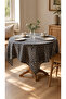 170X170 cm Checkered Patterned Square Tablecloth – Decorative Kitchen and Dining Table Cover - 5