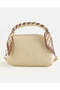 Women Beige Textured Messenger Bag