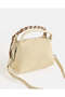 Women Beige Textured Messenger Bag - 3