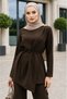 Asymmetrical Cut Tunic Stylish Design Trouser Suit Outfit - 3
