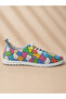 Women's Colorful Patterned Genuine Leather Color Pop Casual Casual Shoes 36-44 - 4