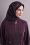 Twill Silk Scarf Plum - 4