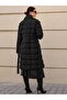 Women's Black Shawl Collar Belted Snap Closure Puffer Vest - 8
