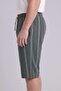 Men's Green Striped Combed Cotton Modal Capri - 3