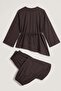 Asymmetric Voile Suit Y0161 - Aci Brown - 5