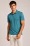 Ultra Soft Textured Short Sleeve Zippered Polo Collar T-Shirt