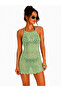 Openwork Backless Transparent Beachwear - Mini Beach Dress