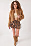 Women's Faux Fur Lined Tan Coat - 5