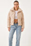 Women's Oversize Beige Coat - 7