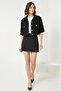 Women's Short Sleeve Black Jacket - 3