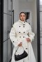 Ecru Attika Belted Long Trench Coat - 2