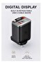 40W GaN Fast Charger with Built-in 65cm USB-C Cable, UK Plug, Digital Display