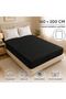 Double Waterproof Mattress Protector 160 X 200 cm 4 Sides Fully Elastic Mattress Protector - 4