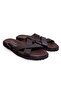 Brown Genuine Leather Men's Slippers
