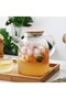 Borosilicate Glass Bamboo Lid Herbal Tea Infuser & Jug 1500 ml - 2