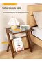 Deal keke Bedside Table Modern Simple Bedroom Bedside Cabinet Minimalist Small Cabinet Walnut Brown 56*37*55cm - 2