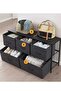 TV Table TV Cabinet Dressing Table with 5 Drawers Large Capacity Storage Cabinet Clothes Cabinet Bedroom Storage Cabinet (Brown) - 4
