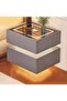 Modern Bedside Nightstand Table with LED Mirror, Sensor Light, Wireless Charging and BT Speaker 40CM