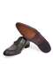 Green Color Laceless Genuine Leather Men's Shoes - 3